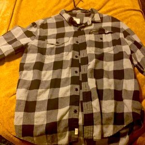 American eagle black and grey plaid